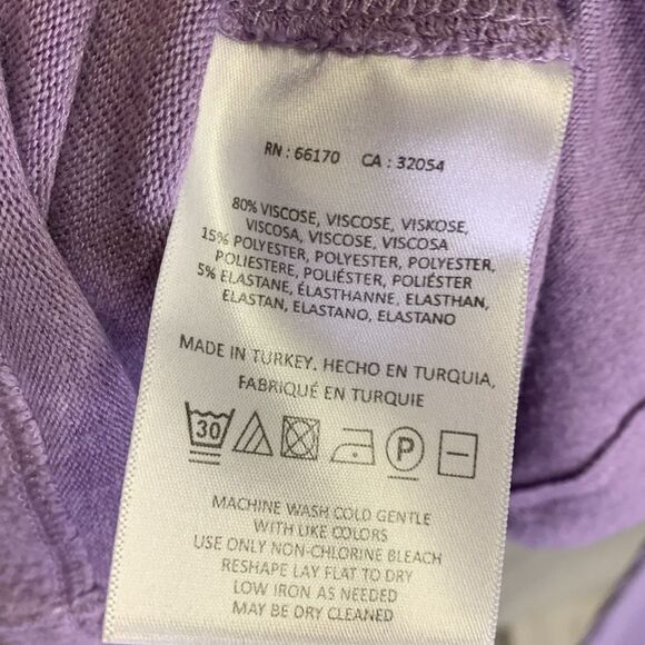 Saturday Sunday (Anthropologie) Lilac Brushed Fleece Turtleneck Sweater Size S - Picture 6 of 9